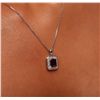 Image 2 : 14KT Two-Tone Gold 1.53ct Tourmaline and Diamond Pendant With Chain