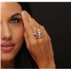 Image 1 : 18KT White Gold 18.24ctw Morganite and Diamond Ring