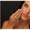 Image 2 : 18KT White Gold 18.24ctw Morganite and Diamond Ring