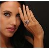 Image 3 : 18KT White Gold 18.24ctw Morganite and Diamond Ring