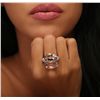 Image 4 : 18KT White Gold 18.24ctw Morganite and Diamond Ring