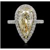 Image 4 : 18KT White Gold 5.91ctw Diamond Ring