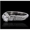 Image 4 : 14KT White Gold 1.07ctw Brilliant Cut Diamond Ring