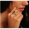 Image 3 : 14KT Yellow Gold 3.18ct Emerald and Diamond Ring