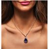 Image 1 : 18KT Yellow Gold 15.44ct GIA Cert Tanzanite and Diamond Necklace