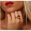 Image 2 : 14KT Yellow Gold 7.67ct Quartz and Diamond Ring