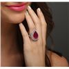 Image 4 : 14KT Two-Tone Gold 8.21ct Ruby and Diamond Ring