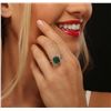 Image 3 : 14KT White Gold 4.28ct Emerald and Diamond Ring