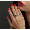 Image 1 : 14KT White Gold 5.00ct Tanzanite and Diamond Ring
