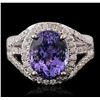 Image 5 : 14KT White Gold 5.00ct Tanzanite and Diamond Ring