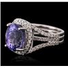 Image 6 : 14KT White Gold 5.00ct Tanzanite and Diamond Ring