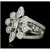 Image 5 : 14KT White Gold 1.29ctw Diamond Ring