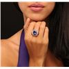 Image 1 : 14KT Yellow Gold 7.12ct Tanzanite and Diamond Ring