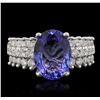 Image 5 : 14KT White Gold 2.61ct Tanzanite and Diamond Ring