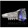 Image 6 : 14KT White Gold 2.61ct Tanzanite and Diamond Ring