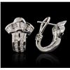 Image 5 : 18KT White Gold 1.52ctw Diamond Earrings