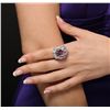 Image 1 : Platinum 29.45ct GIA Certified Kunzite and Diamond Ring