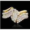 Image 4 : 14KT Yellow Gold 2.01ctw Diamond Ring