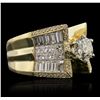 Image 5 : 18KT Yellow Gold 3.51ctw Diamond Ring