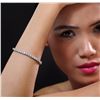 Image 2 : 14KT White Gold 7.60ctw Diamond Tennis Bracelet