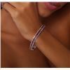 Image 1 : 14KT White Gold 6.90ctw Pink Sapphire and Diamond Bracelet