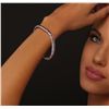 Image 2 : 14KT White Gold 6.90ctw Pink Sapphire and Diamond Bracelet