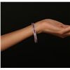 Image 3 : 14KT White Gold 6.90ctw Pink Sapphire and Diamond Bracelet