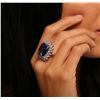 Image 3 : 14KT White Gold 15.93ct GIA Certified Tanzanite and Diamond Ring