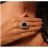 Image 2 : 14KT Two-Tone Gold 8.70ct Amethyst and Diamond Ring