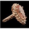 Image 5 : 14KT Rose Gold 8.85ct Morganite and Diamond Ring