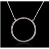 Image 6 : 18KT White Gold 1.00ctw Diamond Pendant With Chain