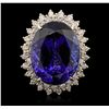 Image 4 : 14KT Yellow Gold 32.04ct GIA Certified Tanzanite and Diamond Ring