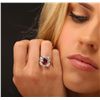 Image 3 : 14KT Yellow Gold 3.15ct Ruby and Diamond Ring