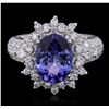 Image 4 : 14KT White Gold 2.73ct Tanzanite and Diamond Ring