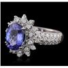 Image 5 : 14KT White Gold 2.73ct Tanzanite and Diamond Ring