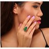 Image 1 : 14KT Yellow Gold 6.93ct Emerald and Diamond Ring