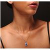 Image 2 : 14KT White and Yellow Gold 2.27ct Tanzanite and Diamond Pendant