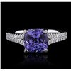 Image 4 : 14KT White Gold 2.52ct Tanzanite and Diamond Ring