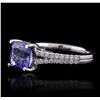 Image 5 : 14KT White Gold 2.52ct Tanzanite and Diamond Ring