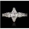 Image 4 : Platinum 1.04ct SI2/D EGL USA Certified Diamond Ring