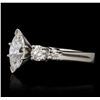 Image 5 : Platinum 1.04ct SI2/D EGL USA Certified Diamond Ring