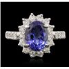 Image 4 : 14KT White Gold 2.43ct Tanzanite and Diamond Ring