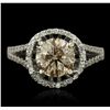 Image 4 : 14KT White Gold 2.86ctw Diamond Ring