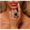 Image 3 : 14KT Yellow Gold 28.41ct GIA Certified Tanzanite and Diamond Ring