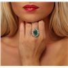 Image 2 : 14KT White Gold 3.85ct Emerald and Diamond Ring