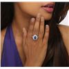 Image 2 : 14KT White Gold 3.87ct Tanzanite and Diamond Ring