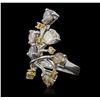Image 5 : 18KT White Gold 3.79ctw Diamond Ring