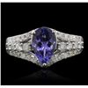 Image 5 : 14KT White Gold 1.88ct Tanzanite and Diamond Ring