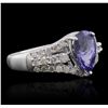 Image 6 : 14KT White Gold 1.88ct Tanzanite and Diamond Ring