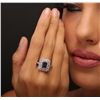 Image 1 : 14KT White Gold 1.21ct Sapphire and Diamond Ring